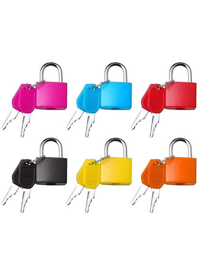 Generic - 6 Pcs Suitcase Locks with Keys Luggage Padlocks Mini Keyed Padlock - Image 1