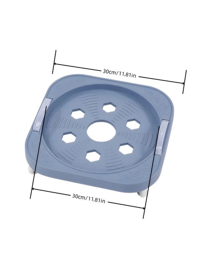 1 Set Heavy Duty Wheeled Bracket For Water Gas Cylinder With Green Plant Base Kitchen Shelf - Image 4