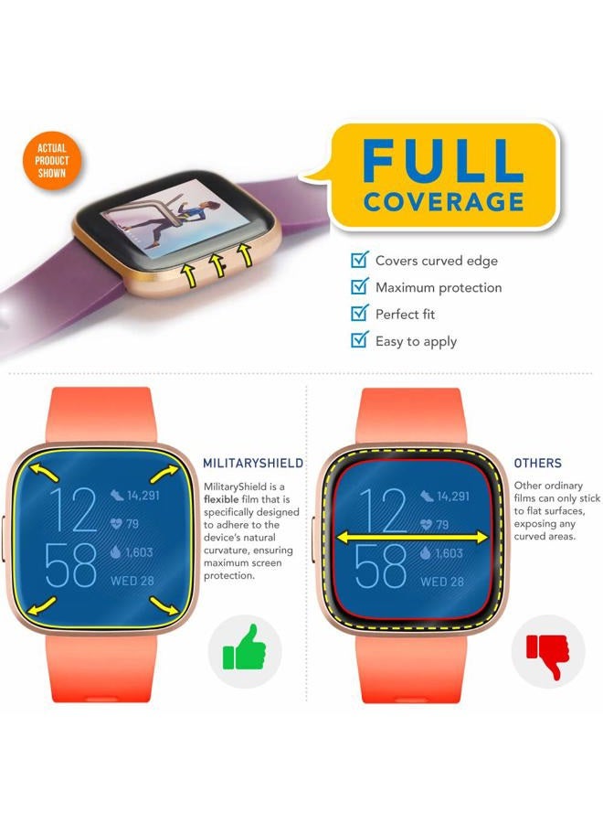 ArmorSuit حماية شاشة MilitaryShield متوافقة مع Fitbit Versa 2 (6 عبوات) تغطية قصوى فيلم HD واضح مضاد للفقاعات - Image 3