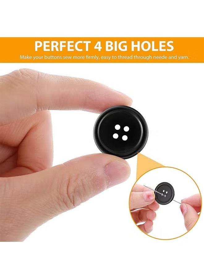 GMORO 160PCS Round Mixed Sewing Buttons, 4-Hole Craft Buttons 5 Sizes White And Black Resin Button With Separate Compartment Storage Box Suitable for Sewing DIY Craft Projects  - Image 3
