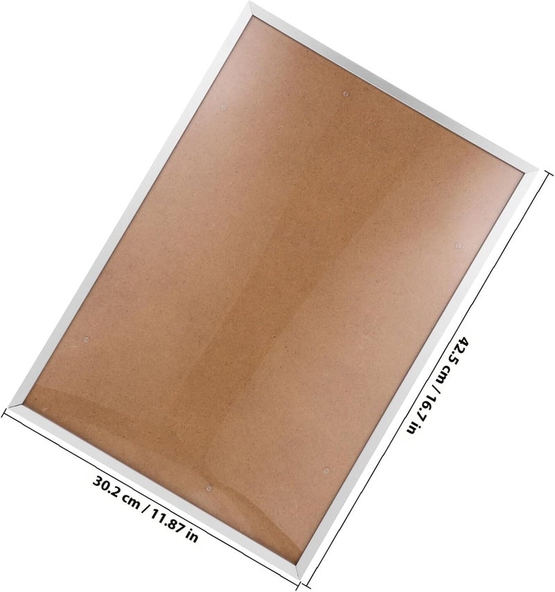 STOBAZA Aluminum Narrow Edge Wall Photo Frame A3 (29.7×42 Cm) Silver Metal Poster Holder for Bedroom Party DIY Display - Image 2