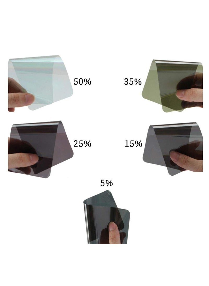 SYOSI Window Tint Film, 50% VLT Professional Uncut Car Window Film, Car Packaging Sun Film Suitable For Sunscreen Heat Insulation, Car Diy, Privacy Protection 2 Roll, 1m×50cm - Image 4