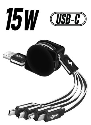 Multi Charging Cable 4 in 1 Multi USB Charger Cable Retractable Universal Multiple USB Charging Cord Adapter with Mini USB/ IP/Micro USB/Type C Port for PS3/Samsung Galaxy/LG/HTC More [2Pack/3Ft] - pzsku/Z34BCE68365242A1D9D5FZ/45/_/1738234070/1f59e19b-7721-4174-83d7-18c9a06729cd