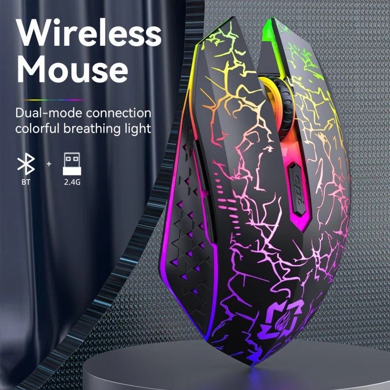 Y&D 2.4G Rechargeable Wireless Gaming Mouse - RGB Backlit Mechanical Mouse for PC Laptop Computer Gamer - Image 5
