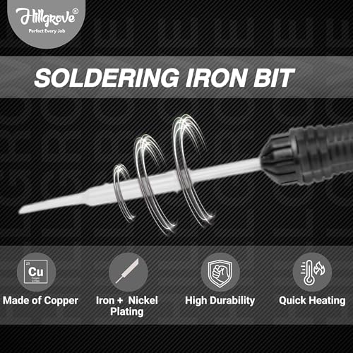 Hillgrove Electronic Repairing 2in1 Mobile Soldering Iron Equipment Tool Machine Combo Kit Set with Wire 30 W Simple (Flat Tip) - Image 3