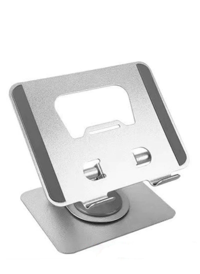 High-quality metal stand with a stable base and adjustable design - 360° rotation and flexible height - Durable material supports all tablets for a comfortable and safe user experience in the office or home