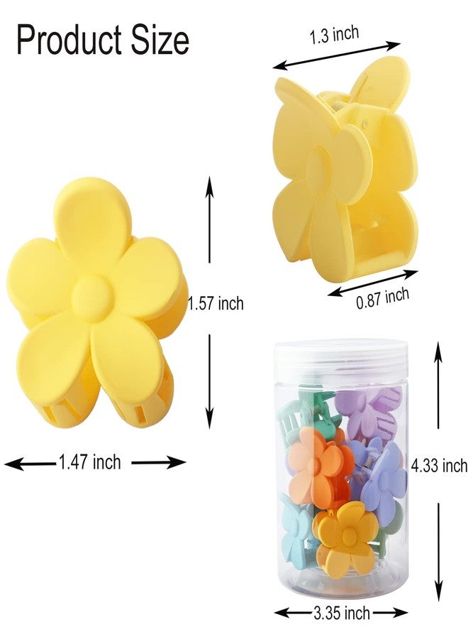 La Jolie Jasmin 10 PCS Small Flower Hair Clips Cute Flower Shaped Hair Accessories Hair Claw Clip for Women Cream Color - Image 2