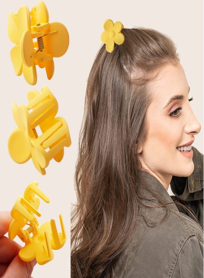 La Jolie Jasmin 10 PCS Small Flower Hair Clips Cute Flower Shaped Hair Accessories Hair Claw Clip for Women Cream Color - Image 3