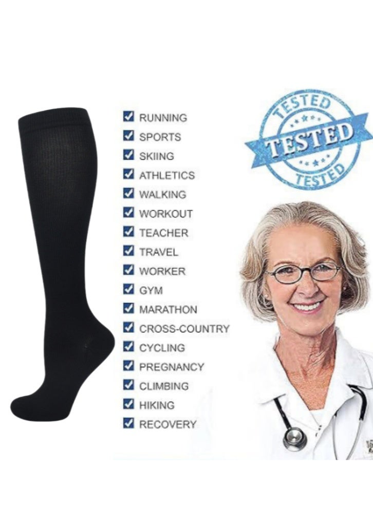 Lullaxx Calf socks 4 pairs (black, white and grey) X/XL (UAE/KSA, Alpha, XL, XXL, Regular, Regular, Standard, Black, white, gray, beige)  - Image 2