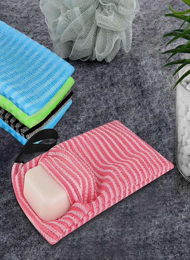 Linkidea 5 Pack Nylon Soap Bag, Portable Travel Bathing Pouch with Lanyard, Compact Mesh Bath Savers for Quick Foaming & Drying Accessories for Bars - Image 2