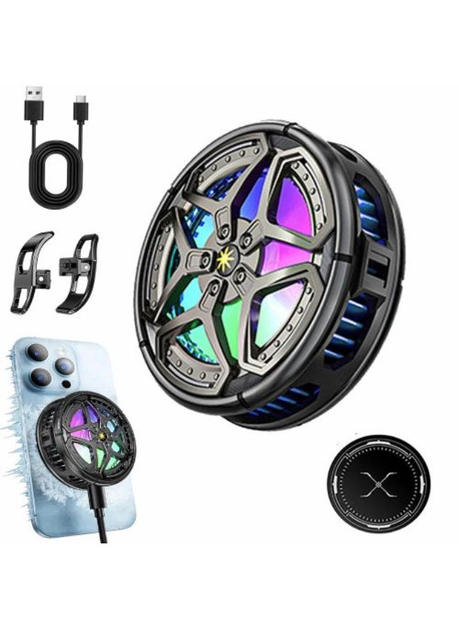 JS81 Turbo Phone Cooler with RGB Lighting – High-Speed Cooling Fan for Mobile Gaming - Image 2