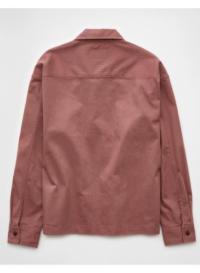 American Eagle AE Herringbone Shirt Jacket - Image 2