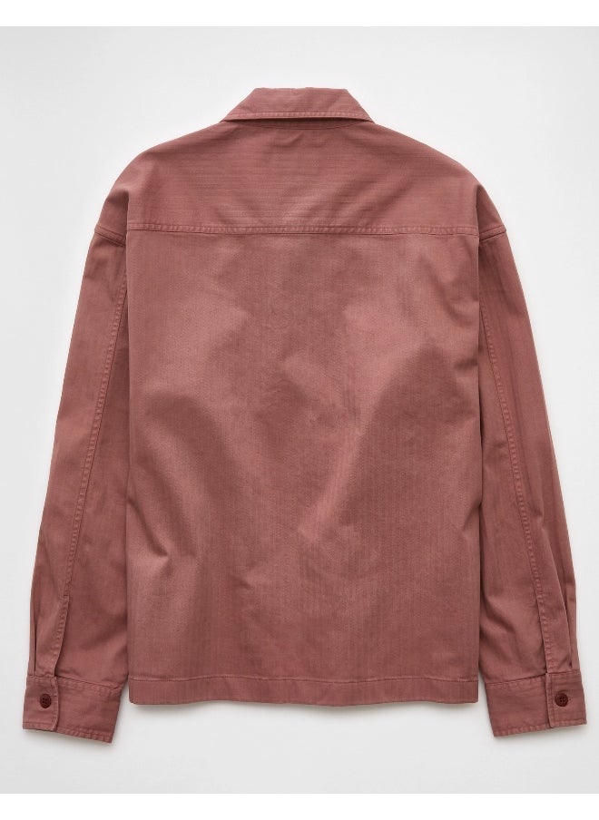 American Eagle - AE Herringbone Shirt Jacket - Image 1