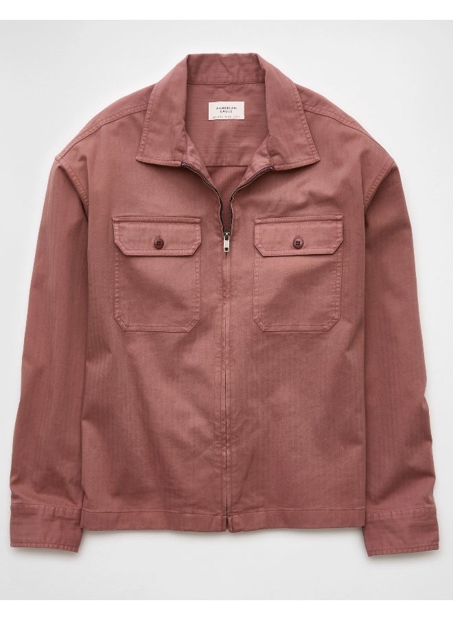 American Eagle - AE Herringbone Shirt Jacket - Image 1