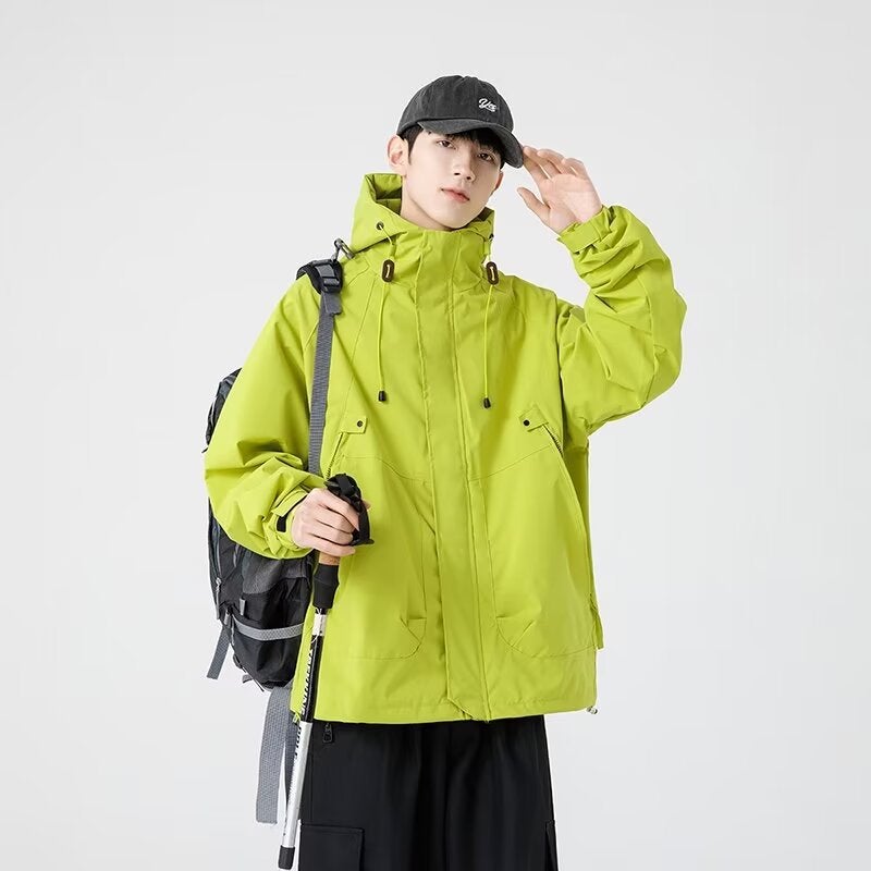American-Style Retro Jacket Coat Boys Loose Relaxed-Fit Baseball Suit Student Casual All-Match Zipper Top - Image 1