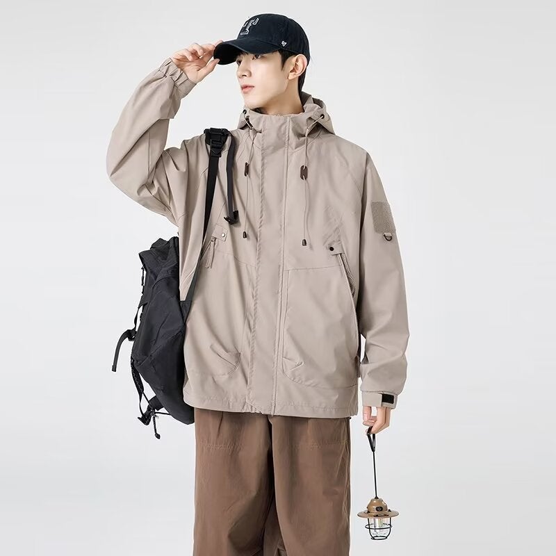 American-Style Retro Jacket Coat Boys Loose Relaxed-Fit Baseball Suit Student Casual All-Match Zipper Top - Image 5