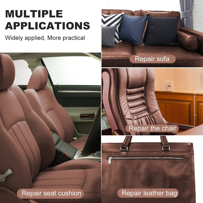 PayPin PAYPIN Self Adhesive Leather Repair Patch Durable Self Adhesive Backing for sofa car seat cover chair furniture Couch Furniture stricker Waterproof WearResisting 30X60CM 1 Pieces BROWN - Image 4