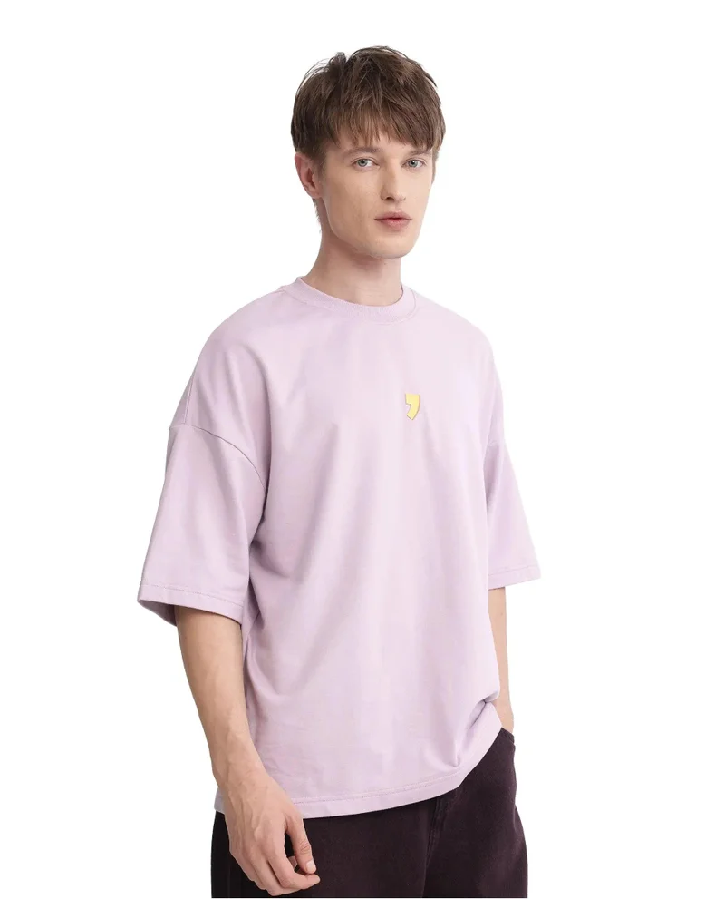 Rare Rabbit Men's Graphic Back Print Oversized T-Shirt