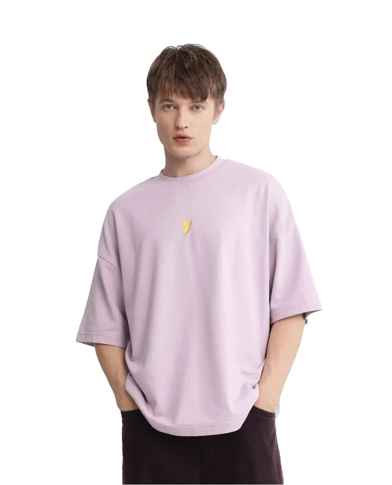 Rare Rabbit Men's Graphic Back Print Oversized T-Shirt