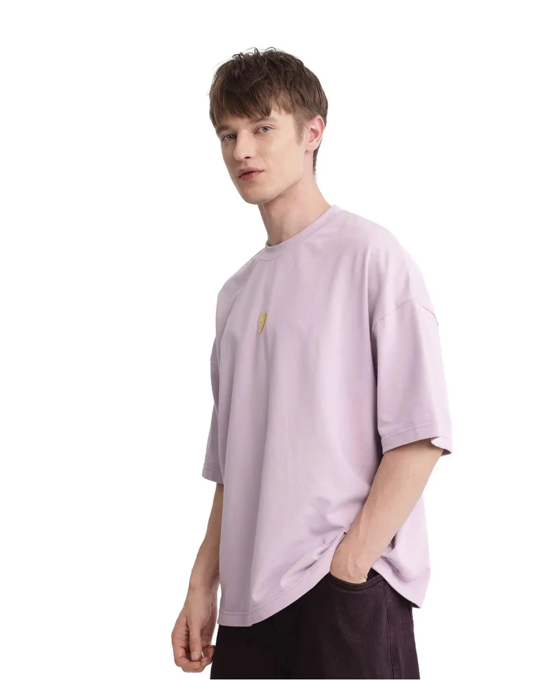 Rare Rabbit Men's Graphic Back Print Oversized T-Shirt