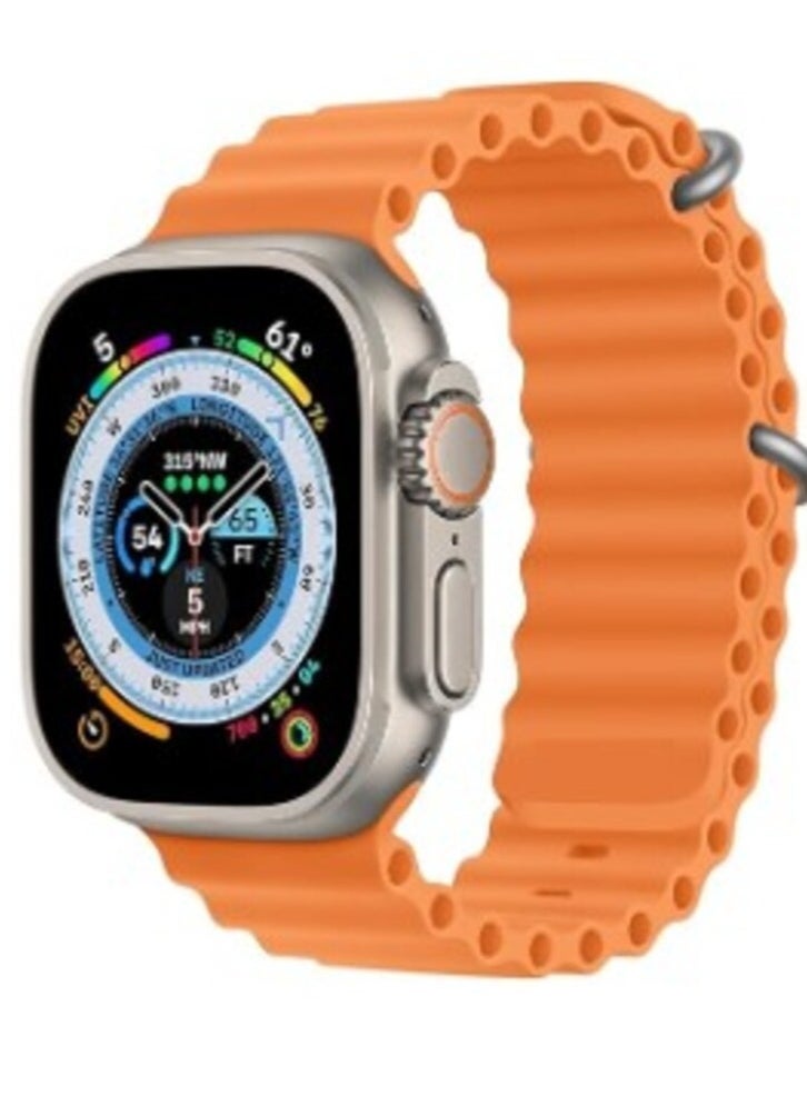 ten.tech - Ten Tech Silicone Band for Apple Watch 41mm 40mm 38mm, Waterproof Soft Silicone Sports Band for iWatch SE 8/7/6/5/4/3/2/1, - orange - Image 1