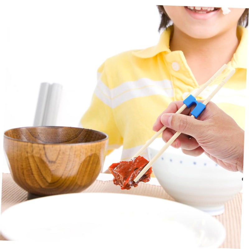 Alipis 5pcs Reusable Plastic Chopsticks Training Covers Helper Clips Simple Elegant Design - Image 5