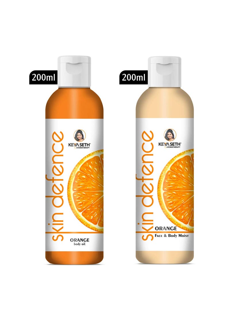 KEYA SETH AROMATHERAPY, DEVICE OF DROP Keya Seth Aromatherapy Complete Winter Skin Care Combo Enriched with Vitamin C Skin Defence Orange Body oil 200ml  Orange Face  Body Moisturizer 200ml  - Image 4