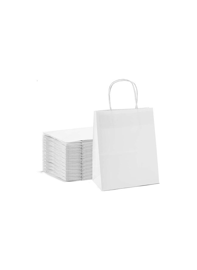 SNH Packing - SNH Packing Kraft Paper Bags with White Twisted Handles, 28x22x12 cm – Pack of 50 – Party Gift Bags for Weddings, Birthdays & Celebrations - Image 1