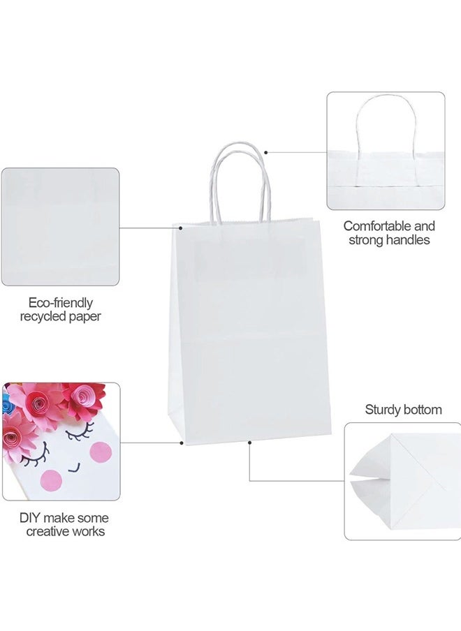 SNH Packing - SNH Packing Kraft Paper Bags with White Twisted Handles, 28x22x12 cm – Pack of 50 – Party Gift Bags for Weddings, Birthdays & Celebrations - Image 1