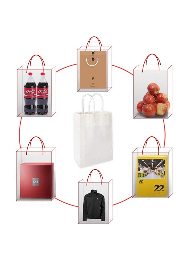 SNH Packing - SNH Packing Kraft Paper Bags with White Twisted Handles, 28x22x12 cm – Pack of 50 – Party Gift Bags for Weddings, Birthdays & Celebrations - Image 1