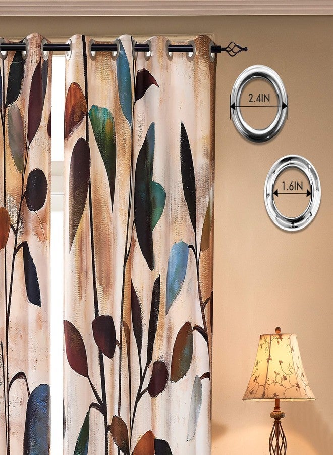 SUBRTEX Light Flitering Curtains 52Wx108L, Room Darkening Vibrant Floral Drapes, 50% Blackout, Semi Sheer Boho Farmhouse Curtains for Living Room, Brown - Image 3
