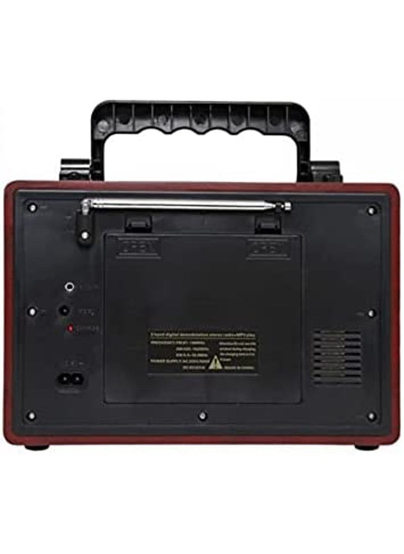 LIMOS - MD-1706 Portable Vintage Shortwave Radio with Bluetooth Speaker Rechargeable Battery - Image 1