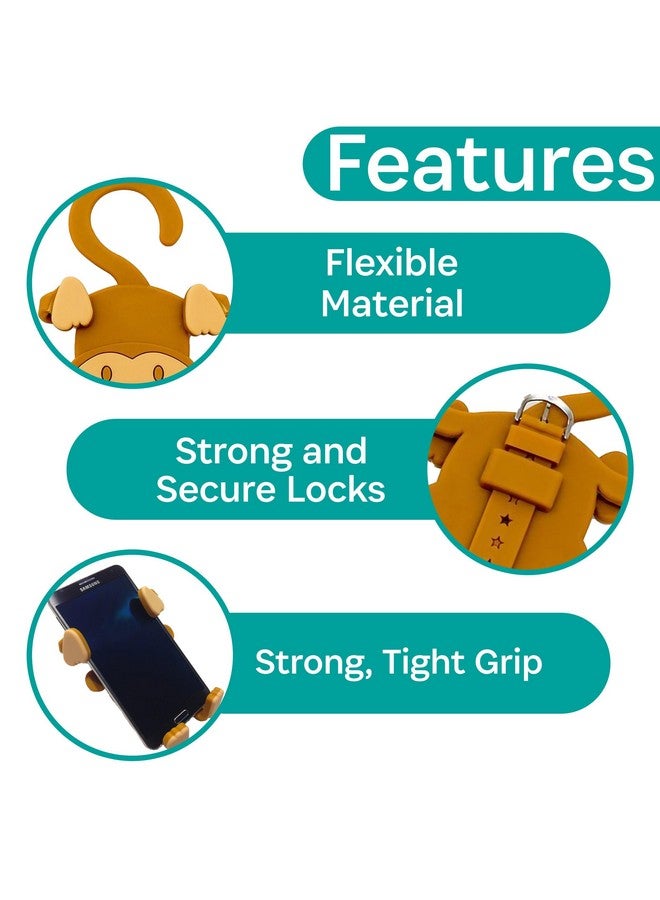 BuggyGear Grippy Smartphone Phone Holder by Buggygear - The Perfect Mount for Your Cellphone - This Accessory Straps to Your Stroller, Grocery Cart - Strap it or Hang it from the Tail - Entertain Your Baby too - Image 3