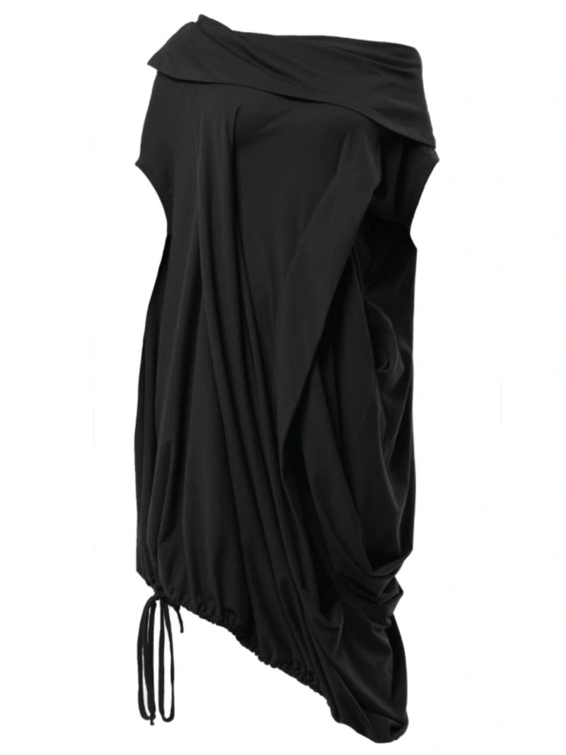 Metamorphoza Oversize Cotton Kaftan Dress In Black - Image 2