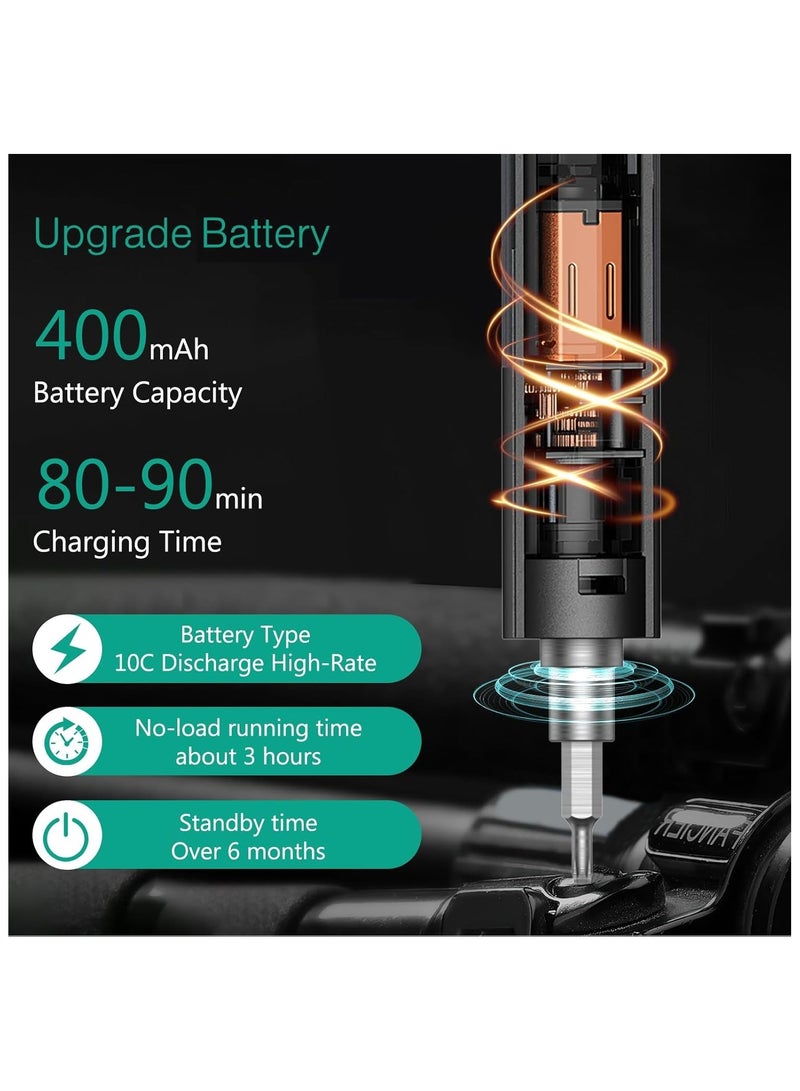 Zikra Electric Screwdriver Rechargeable 50 in 1 Precision Screwdriver Set Power Repair Tool Kit with 40 Bits Power Display, 3 Adjustable Torque LED Lights Magnetizer for Phone Camera Watch - Image 4