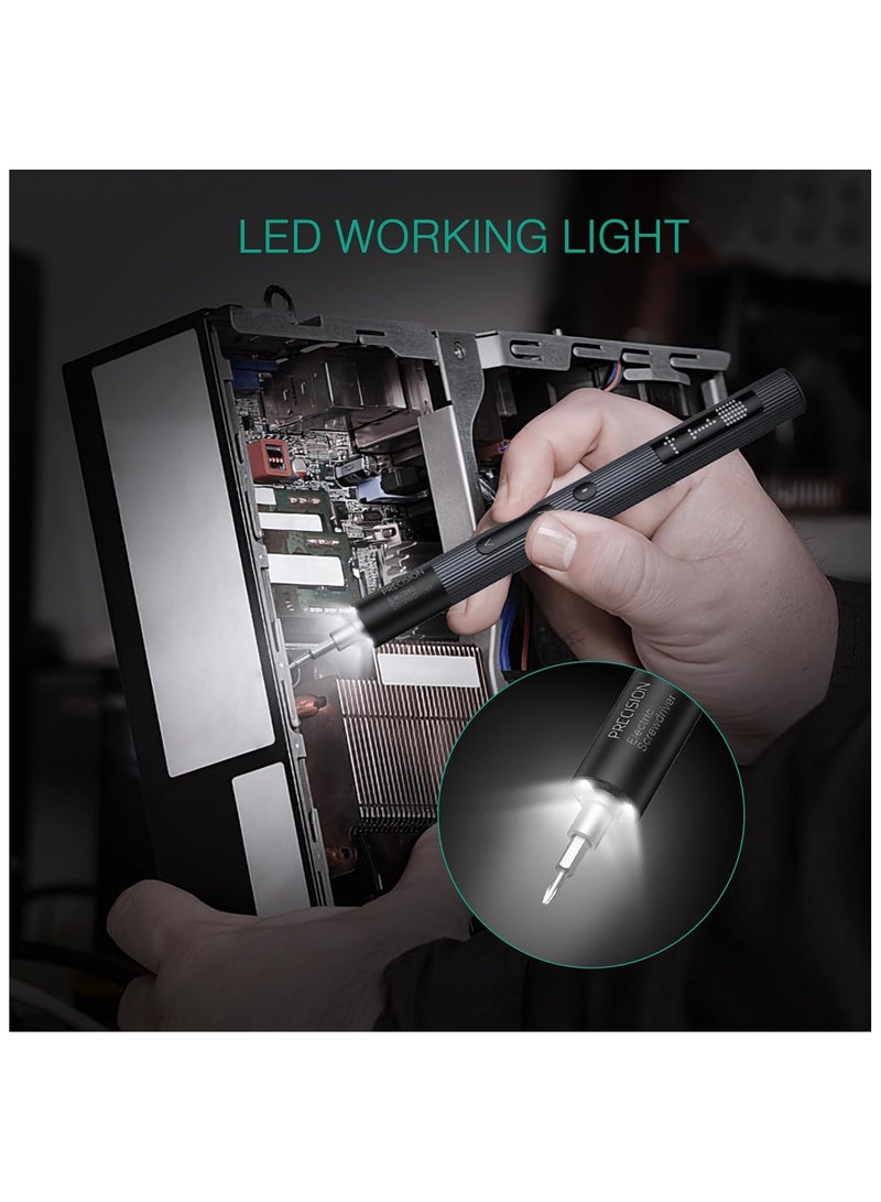 Zikra Electric Screwdriver Rechargeable 50 in 1 Precision Screwdriver Set Power Repair Tool Kit with 40 Bits Power Display, 3 Adjustable Torque LED Lights Magnetizer for Phone Camera Watch - Image 3