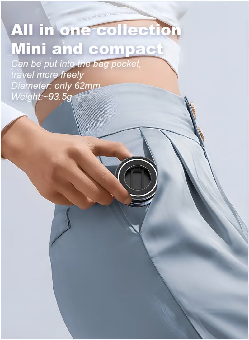 Vacuum Magnetic Suction Cup Phone Mount 360° Rotation Base HandsFree Adjustable Magnetic Car Phone Holder Magnetic Phone Holder Suitable for Car/Gym/Mirror/Smooth Surface - Image 4