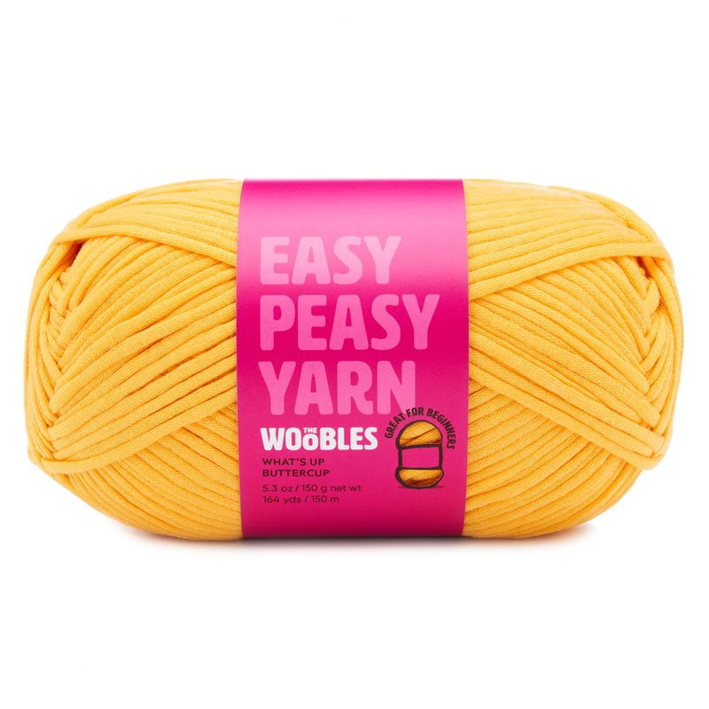 The Woobles Woobles Easy Peasy Yarn for Beginners - Crochet & Knitting Yarn - Medium #4 Worsted - Cotton-Nylon Blend - Image 1