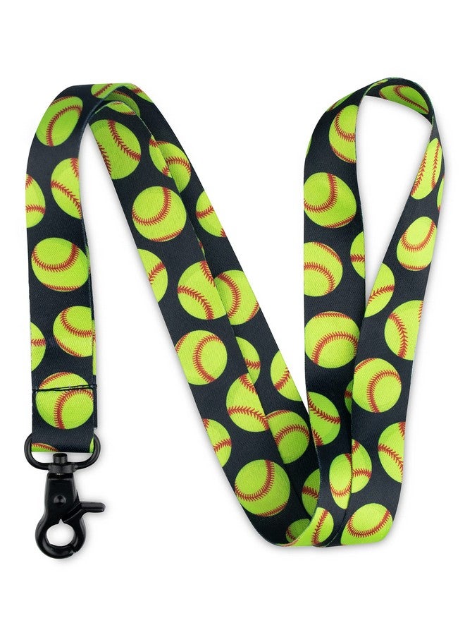 Limeloot Softball Lanyard for Keys, ID, Badges or Accessories - Premium Lanyard with Quick Release Buckle and Black Metal Clasp - Image 1