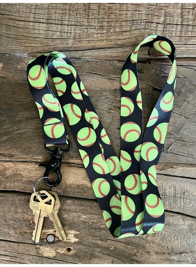 Limeloot Softball Lanyard for Keys, ID, Badges or Accessories - Premium Lanyard with Quick Release Buckle and Black Metal Clasp - Image 4