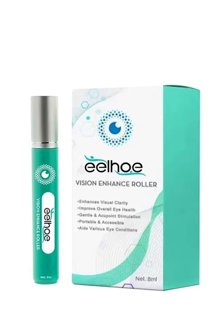 إيلهو تعزيز أسطوانة العين للنساء والرجال يخفف من التعب الجاف والمنتفخ يحسن راحة العين 8 مل عيون تدليك أسطوانة - Image 1
