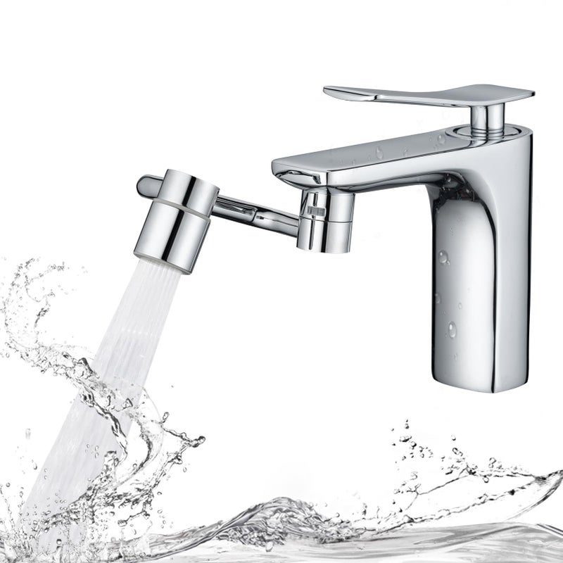 SELLO 1080 Rotating Faucet Extender for Bathroom Sink Sink Water Faucet Aerator with Brass Extension Sink Extender with Adjustable Swivel Arm Fit to Faucet Threads G12 1516 and 5564