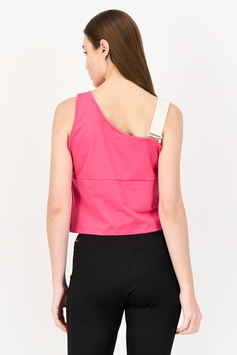 TRIBE OF 6 Women Sportswear Fit Sleeveless Training Tank Top, Pink  - Image 3