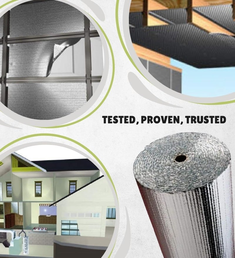 Reflectix Reflective Radiant Barrier Insulation Roll 24" x 10' â€“ Double Bubble Foil Insulation with Aluminum Foil Layers â€“ Reflects Radiant Heat â€“ Ideal for Window Heat Blocking, Garage Doors & More - Image 5