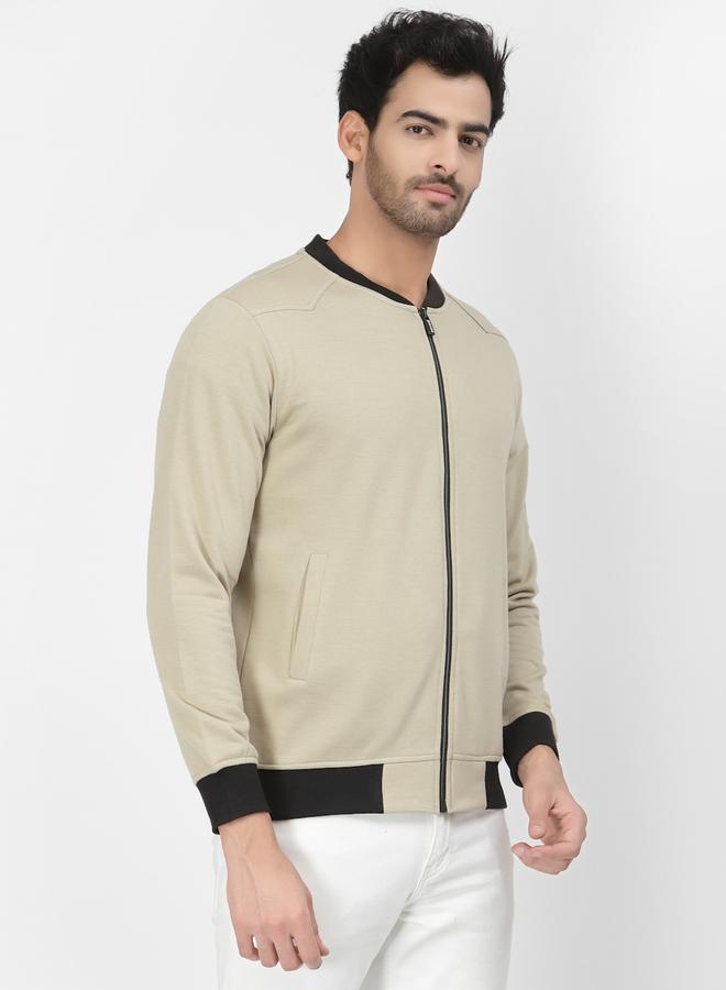 PAUSE Men Beige Regular Fit Contrast Trim Jacket - Image 4