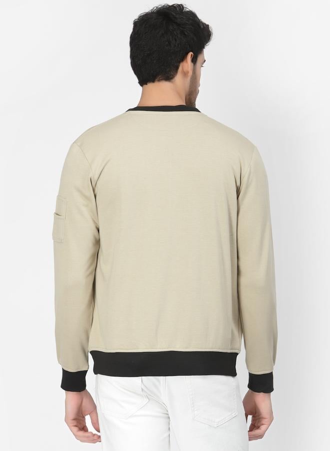 PAUSE Men Beige Regular Fit Contrast Trim Jacket - Image 5