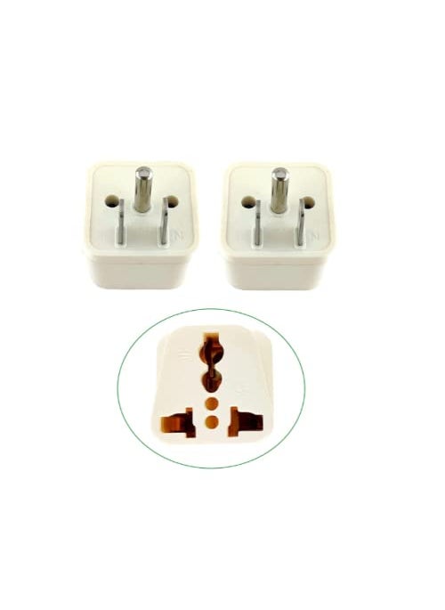 Mute Mute Universal Electrical Conversion Travel Adapter 3 Pin Plug Compatible India to USACanadaJapan More Type B Plug Type B Pack of 3  - Image 2