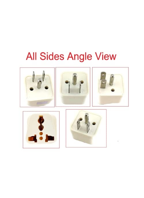 Mute Mute Universal Electrical Conversion Travel Adapter 3 Pin Plug Compatible India to USACanadaJapan More Type B Plug Type B Pack of 3  - Image 3