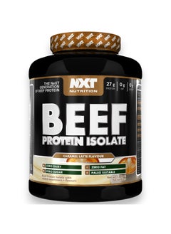 NXT Nutrition Beef Protein Isolate, Caramel Latte Flavour, 1.8kg, 60 Servings 