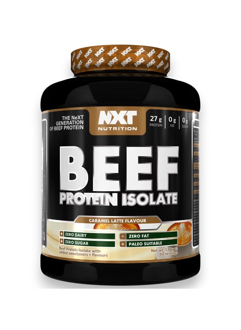 Beef Protein Isolate, Caramel Latte Flavour, 1.8kg, 60 Servings